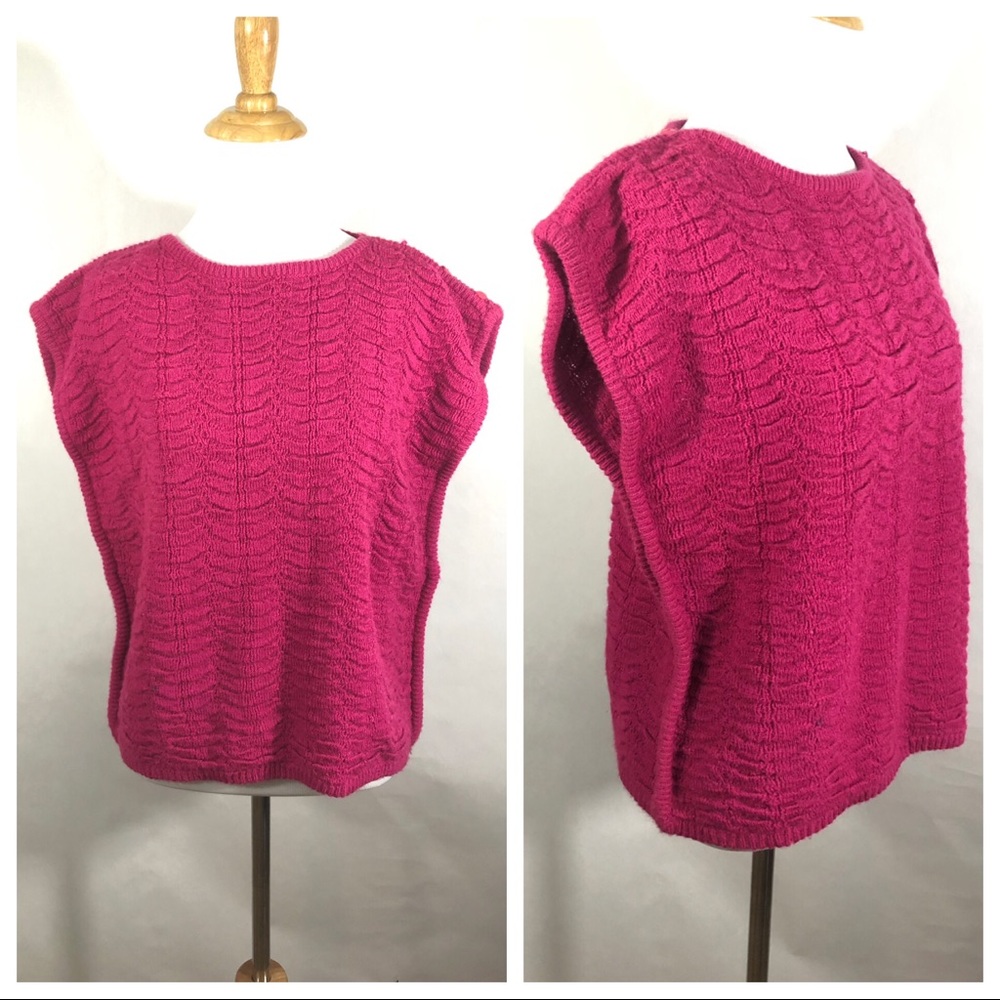 Vintage Pink Knit Sweater by Chaus, Size Medium